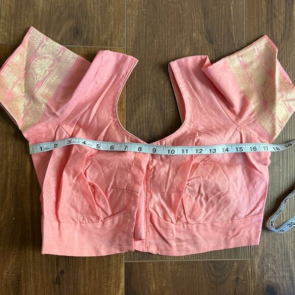 Grey Pink Banarasi Silk Blend Saree Buti Design Gold Pallu Festive - Picture 11 of 13